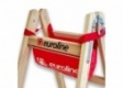 Euroline Holz Stufenstehleiter mit Comfort-Stufen mit Werkzeugablage 2x5 Stufen