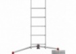 Hailo Sprossenschiebeleiter S110 Pro mit innovativen 3 Dreh-Stufen mit großer Standfläche 2x12 Sprossen