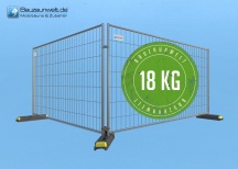 BAUZAUNWELT 5er Set 18 kg EUTOP Profi - Betonfuß und Verbinder