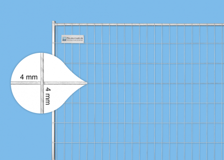 BAUZAUNWELT 18 kg 3,5 x 2,0 m Mobilzaun EUTOP Profi - extra stabil - Draht 4 mm