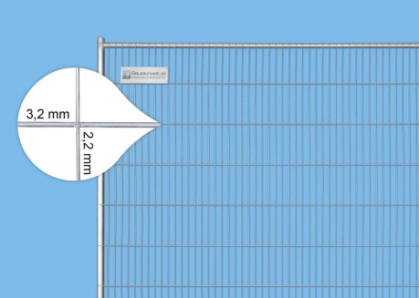 BAUZAUNWELT 15,5 kg Anti Climb 3,5 x 2,0 m Mobilzaun - Masche 43 x 262 mm - stabil