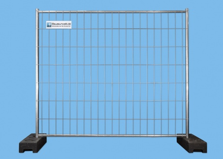 20er Set Mobilzaun 2,20m x 2,00m 11 kg extra stabil - 16 kg PE Fuß