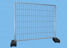 15er Set Mobilzaun 2,20 x 2,00 m 10,5 kg Rohr in Rohr feuerverzinkt - 16 kg PE Fuß