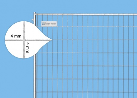BAUZAUNWELT 20 kg 3,5 x 2,0 m Mobilzaun Profi Exklusiv Rohr in Rohr - extra stabil