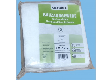 Bauzaun Sichtschutznetz weiß - für Mobilzaun 3,50 x 2,00 m