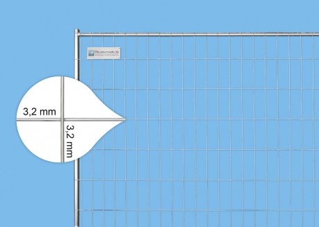 BAUZAUNWELT 14 kg 3,5 x 2,0 m Mobilzaun EUTOP Exklusiv - stabil - Draht 3,2 mm