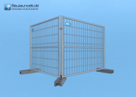 BAUZAUNWELT 13 kg 2,20 x 2,00 m Mobilzaun mit 3 Rohren - extra stabil