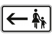 Fußgänger Gehweg gegenüber benutzen, linksweisend
