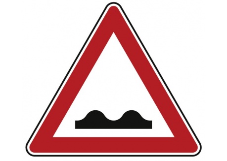 Verkehrszeichen Unebene Fahrbahn