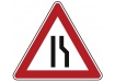 Verkehrszeichen Einseitig verengte Fahrbahn, rechts