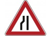 Verkehrszeichen Einseitig verengte Fahrbahn, links