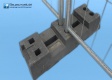 Bauzaun 11 kg EUTOP Economy 40er Set - Betonfuß und Verbinder