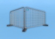 BAUZAUNWELT 10er Set 15,5 kg Mobilzaun mit Rundrahmen - Betonfuß und Verbinder