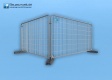 BAUZAUNWELT 10er Set 15,5 kg Mobilzaun mit Rundrahmen - Betonfuß und Verbinder